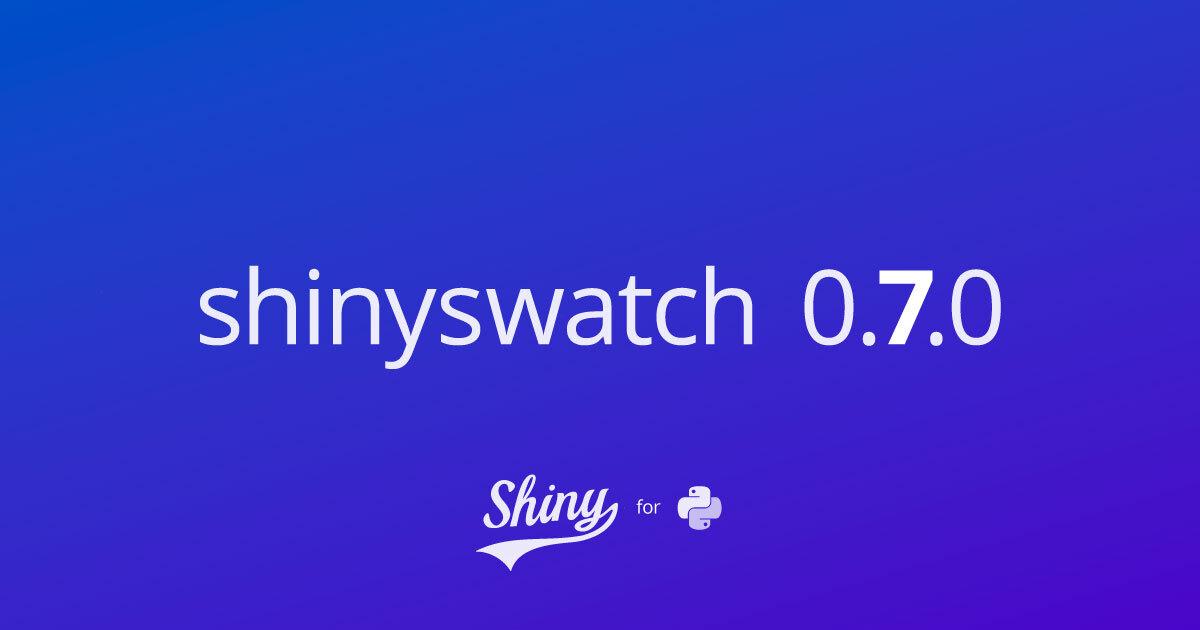 shinyswatch 0.7.0