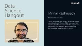 Pure math to data science at YouTube | Mrinal Raghupathi | Data Science Hangout